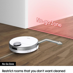 Samsung Jet Bot Robot Vacuum Cleaner – 60W Suction LiDAR Navigation Smart Control VR30T80313W (White)