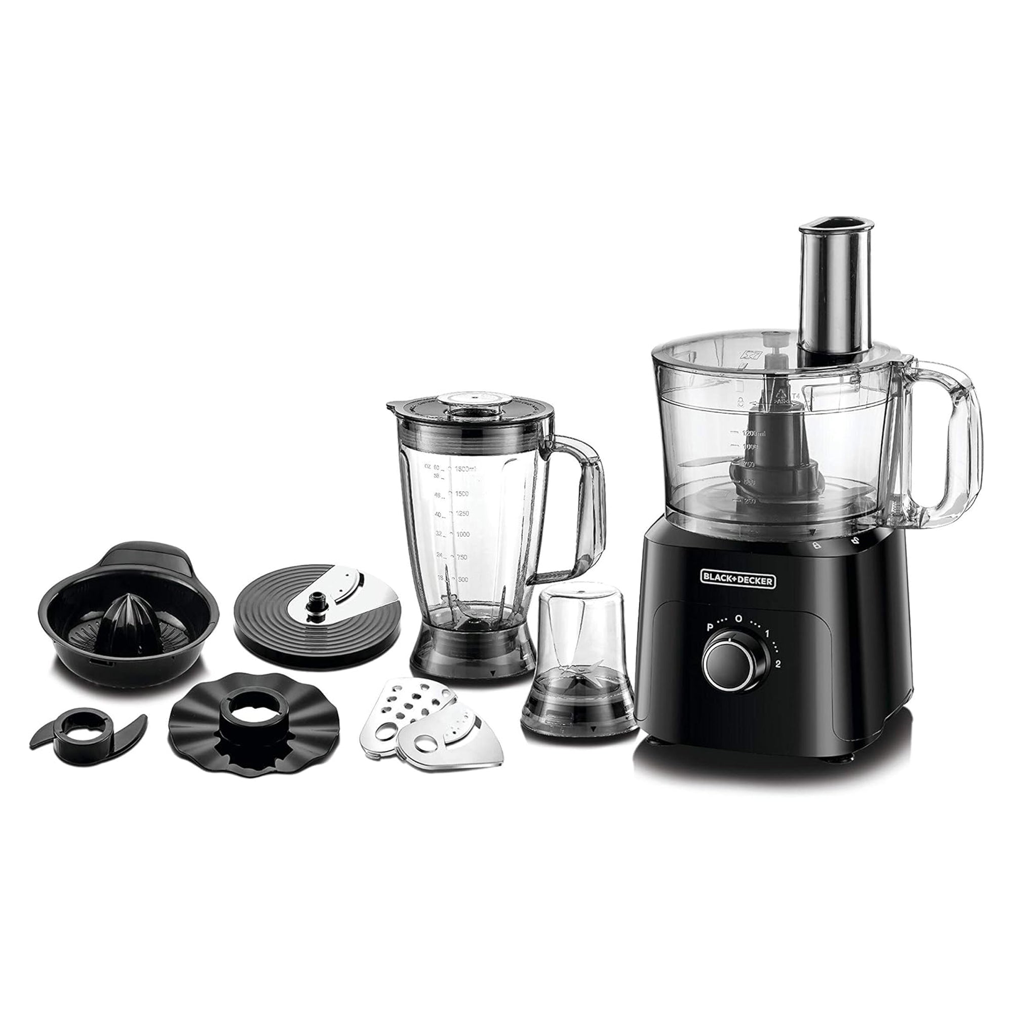 BLACK+DECKER 5-in-1 Food Processor 750W 2L Bowl 1.8L Blender 34 Functions FX775-B5