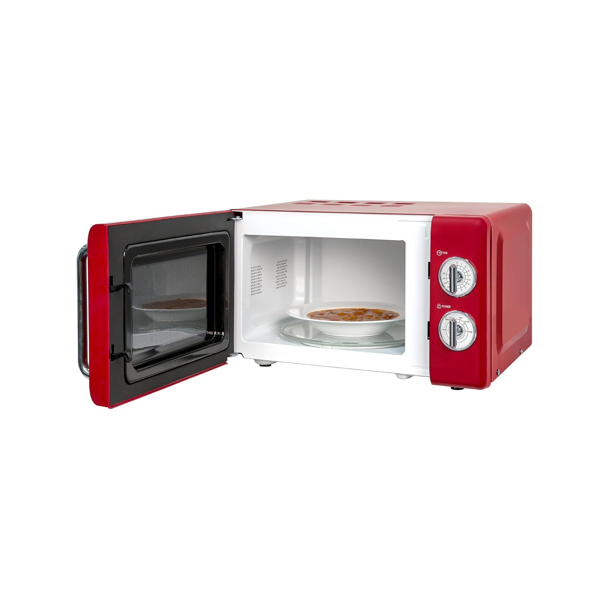 Russell Hobbs 17 Liter Retro Microwave Oven – 700W 5 Power Levels Defrost Function Manual Control RHRETMM705R