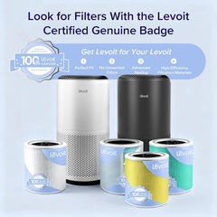 LEVOIT Air Purifiers for Large Home Bedroom 83m², CADR 400m³/h, Alexa Enabled, HEPA Filter with PM2.5 Intelligent Air Quality Sensor, Removes 99.97% Pollen Allergy Dust Smoke Pet, Auto Mode, White
