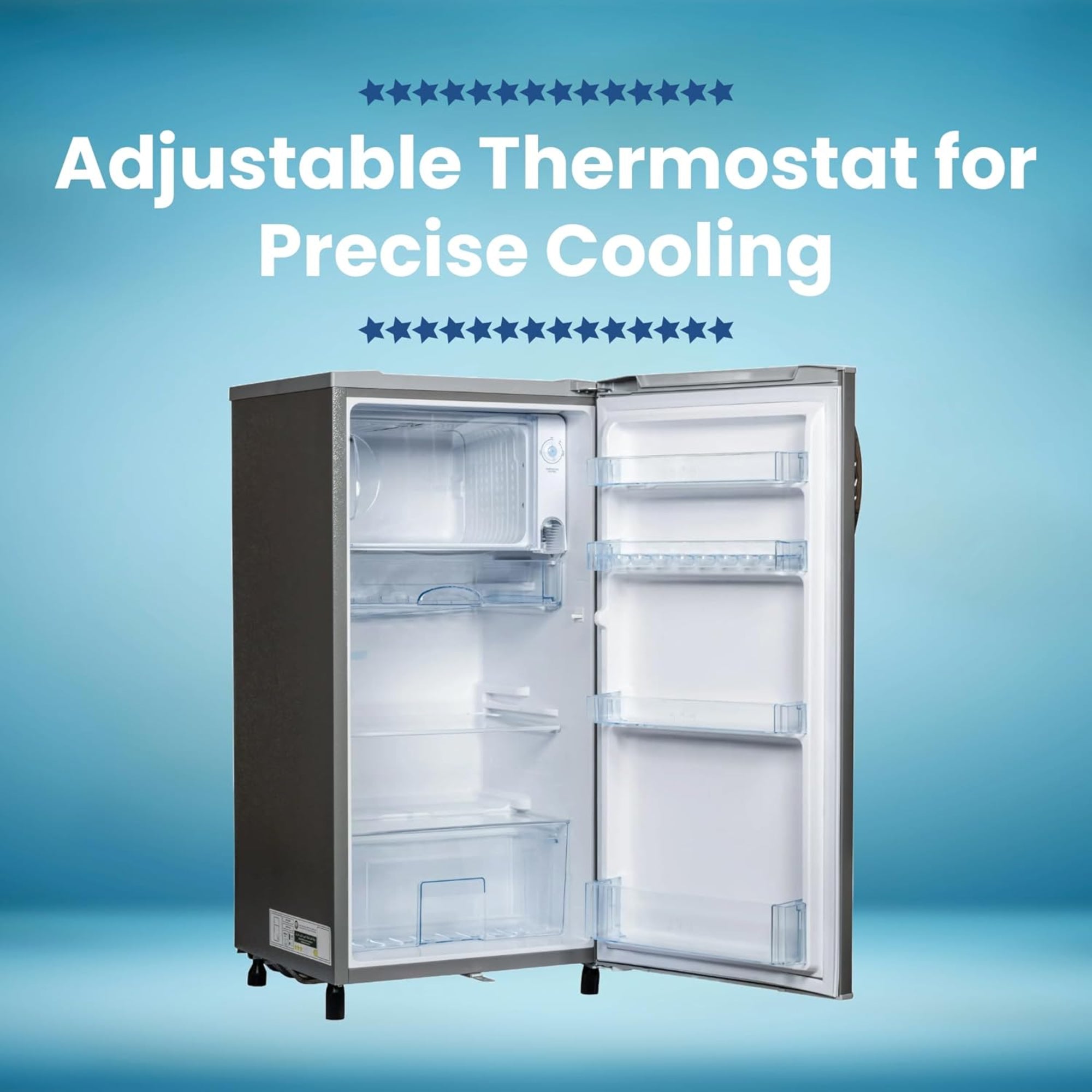 Star Track 210L Single Door Refrigerator with Freezer Box & Adjustable Shelves ST-FRG-210L (Gray)