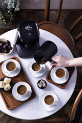 Arzum Okka Jet Automatic Turkish Coffee Machine, 400 W, Black/Copper, 1 Year Manufacturer's Warranty. (Black/Chrome)