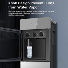 EURCRBU Bottom Loading Water Dispenser – Hot Cold Room Temperature Compressor Cooling Silver AFK-2088-3 (white/black)
