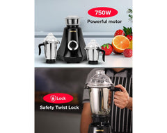 Geepas GSB44067B Mixer Grinder with Stainless Steel Jars & Blades