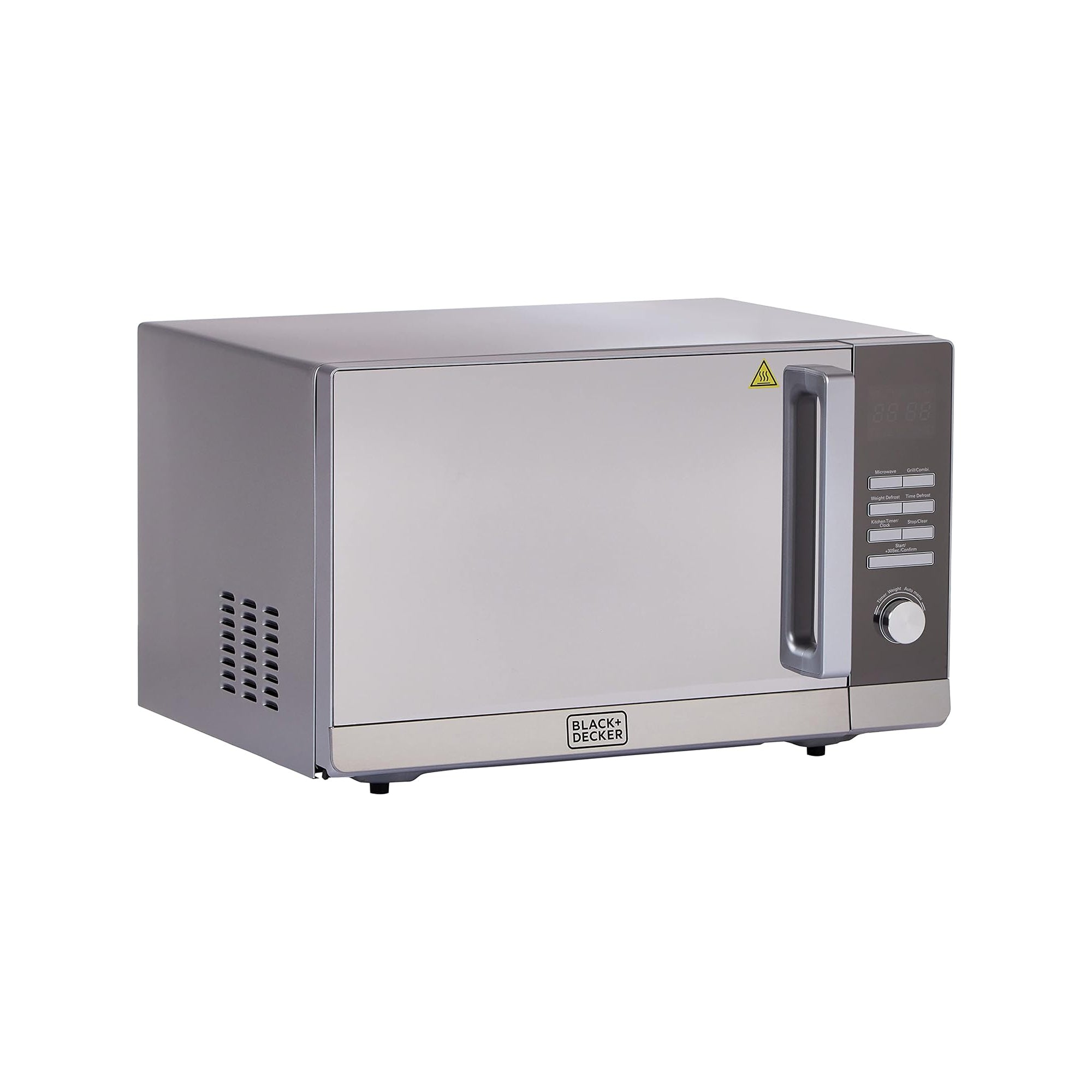 BLACK+DECKER 30 Liter Digital Microwave Oven with Grill – 900W Auto Menu Defrost Function Mirror Finish MZ2010P-B5