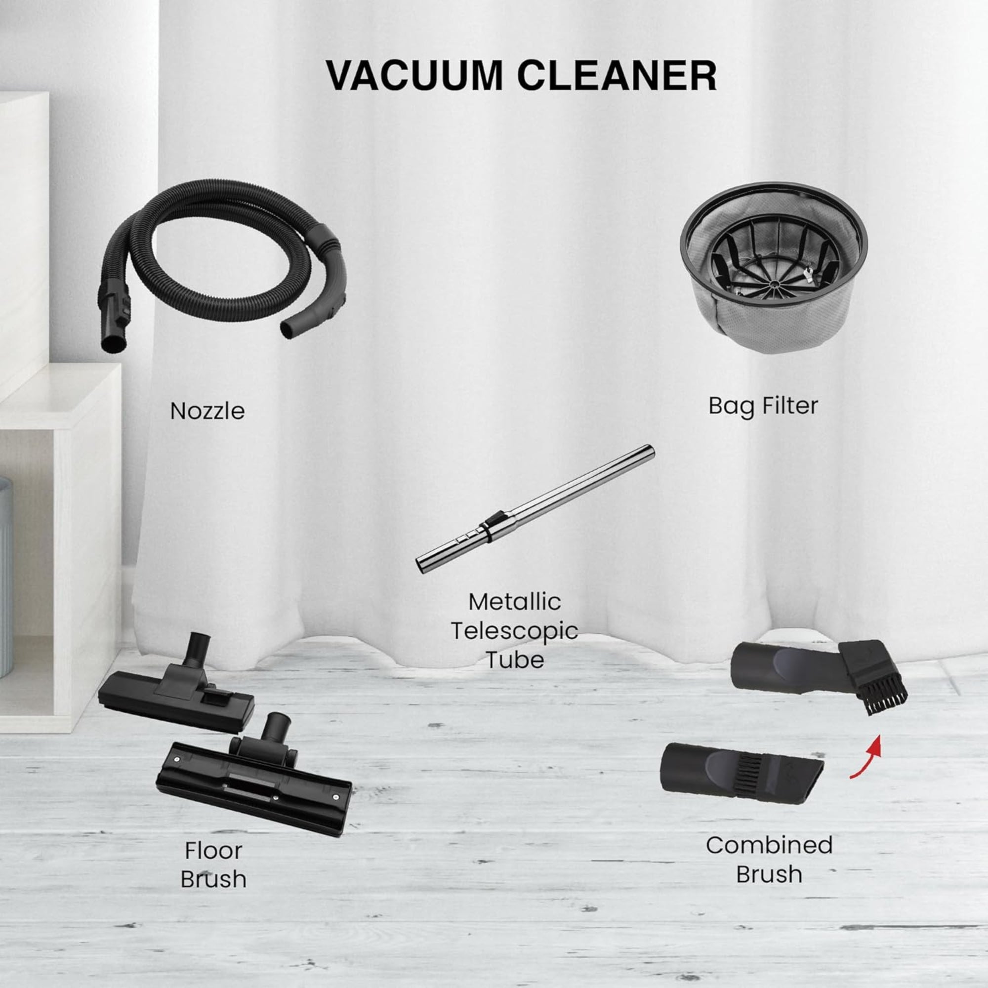 Star Track Vacuum Cleaner 21L 2200W Telescopic Tube 7m Cable ST-V21G-2200K