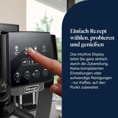 De'Longhi Magnifica Start Fully Automatic Espresso Machine  LatteCrema 13 Grinder Settings 8+ Hot & Iced Beverages ECAM222.60.BG