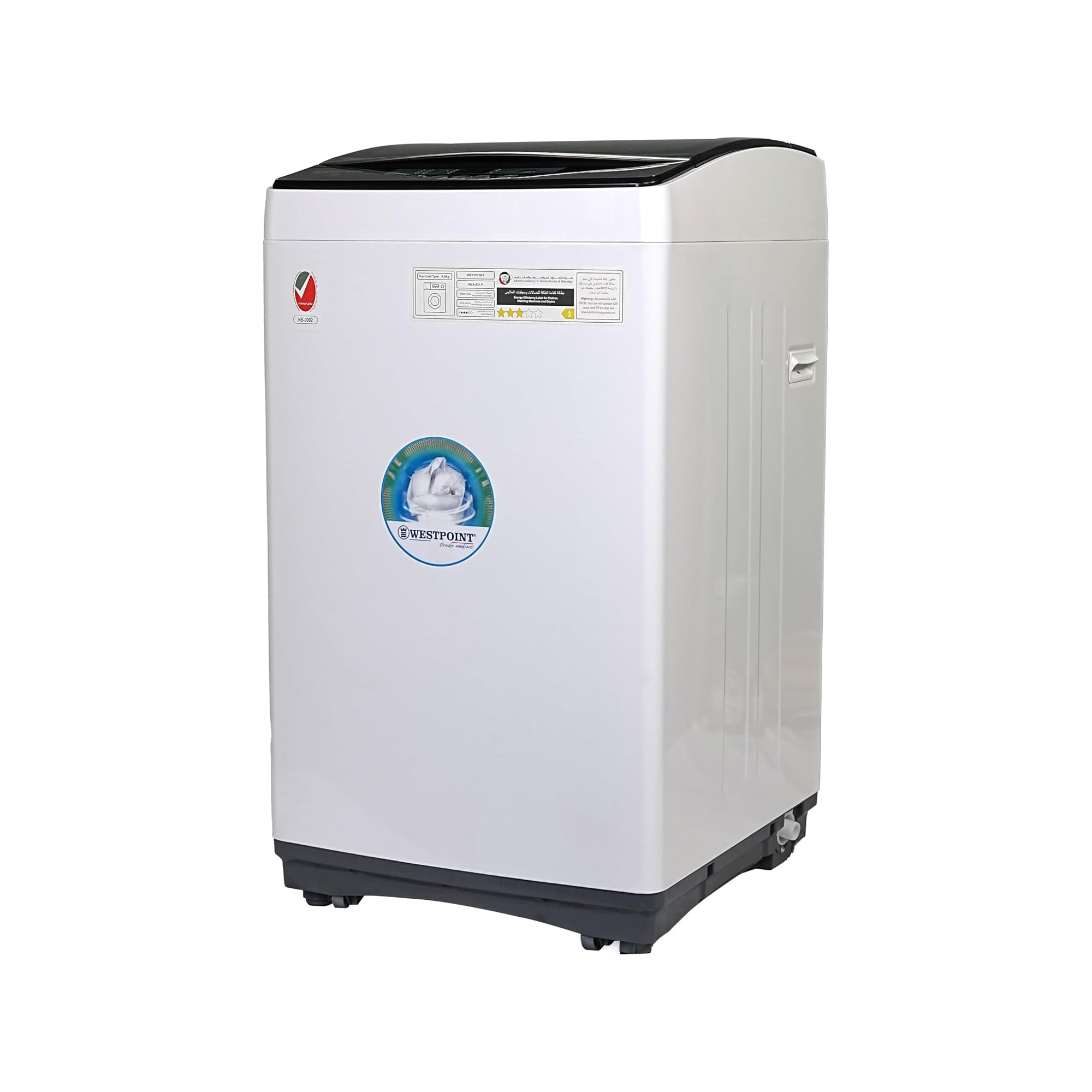 Westpoint Top Load Washing Machine 8KG – Fully Automatic 9 Programs LED Display WLX-821P