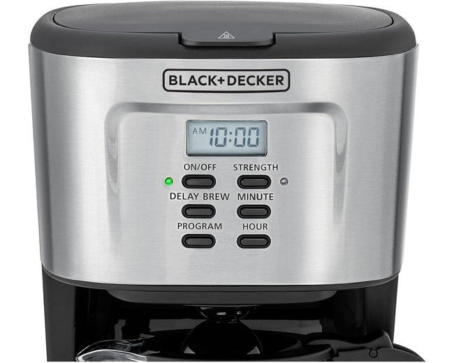 BLACK+DECKER DCM85-B5 12-Cup Programmable Coffee Maker, 900W, 1.5L Glass Carafe