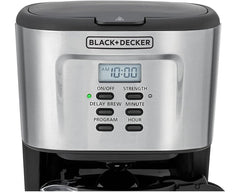 BLACK+DECKER DCM85-B5 12-Cup Programmable Coffee Maker, 900W, 1.5L Glass Carafe