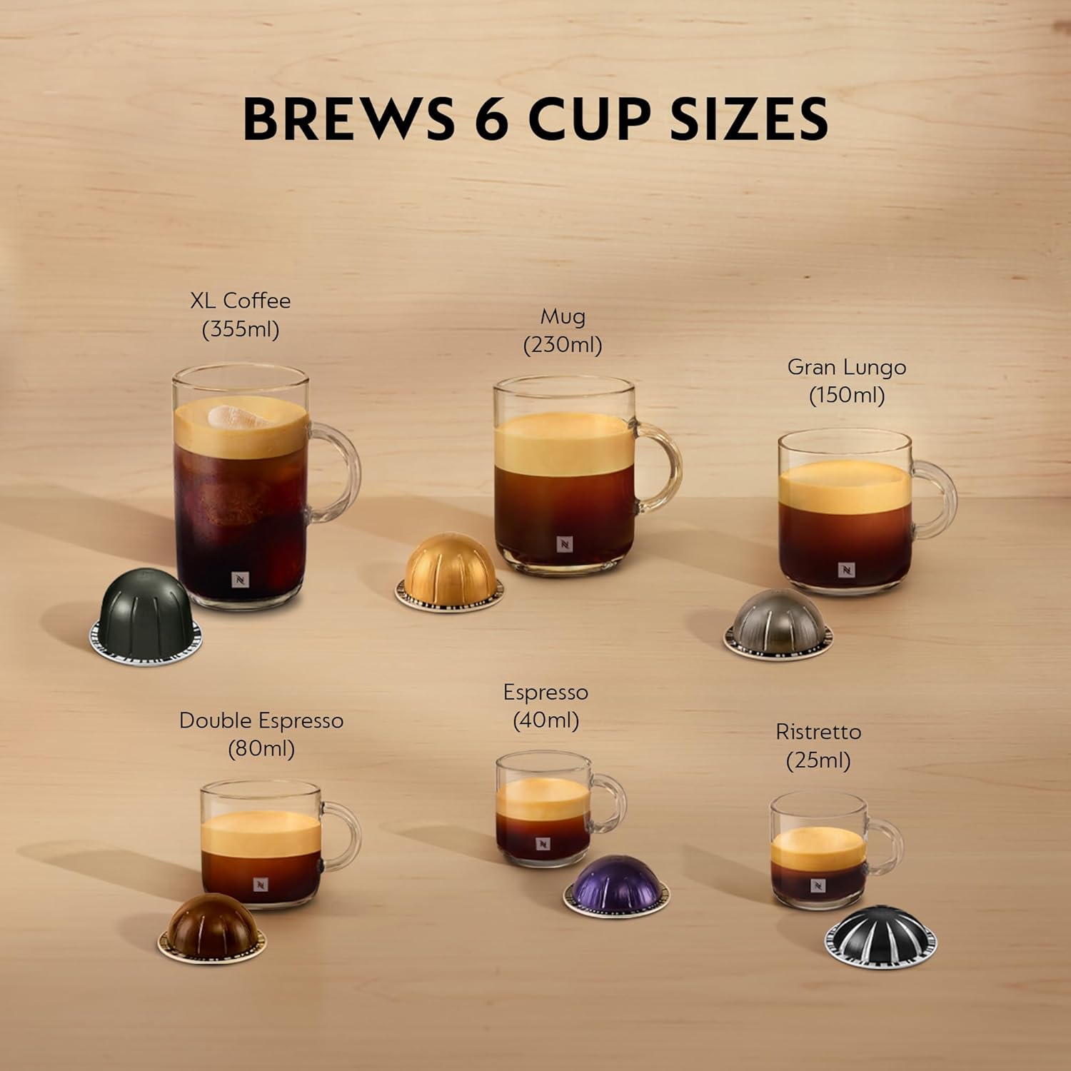 Nespresso Vertuo Pop Coffee Machine by Nespresso - Liquorice Black Design, Smart Brewing Technology, UAE Version