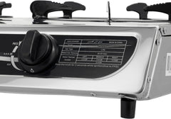 Geepas Stainless Steel Gas Cooker, Auto Piezo Ignition, Triple Gas Burner | Low Gas Consumption | FFD | Cast Iron Mixing Tube