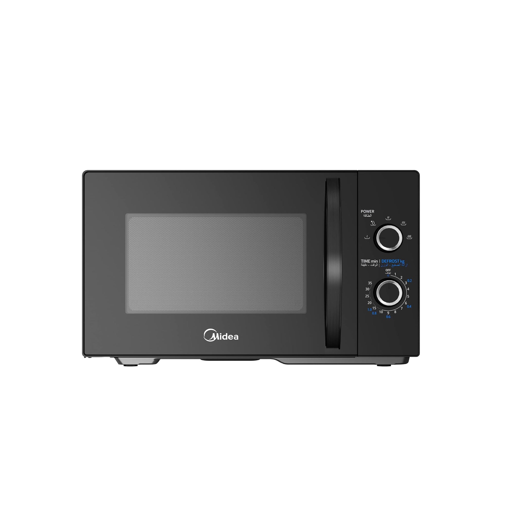 Midea 25 Liter Solo Microwave Oven – 800W 5 Power Levels Defrost Function Child Lock MM8P022KG-BK