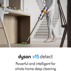 Dyson V15 Detect Cordless Vacuum Cleaner 240AW Laser Dust Detection HEPA Filtration Up to 60 Minutes
