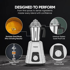 Nikai 3-in-1 Blender 900W 1.5L Stainless Steel Jars 3 Speeds Pulse Function NB984A
