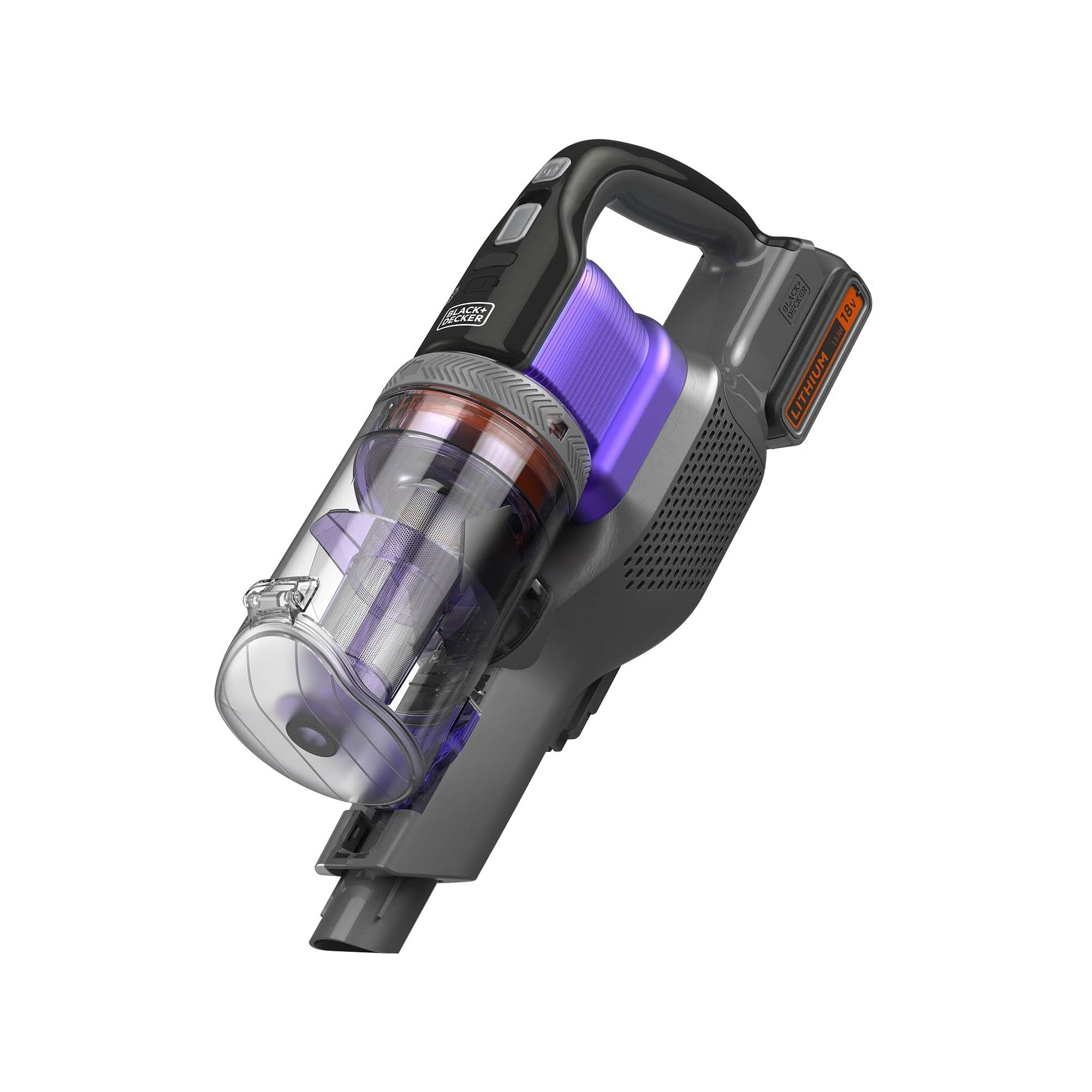 BLACK+DECKER 4-in-1 Cordless Stick Vacuum Cleaner 18V 55 Minutes Runtime Pet Brush 650ml BDPSE1815P