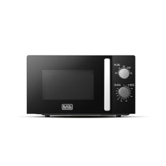 BLACK+DECKER 20 Liter Microwave Oven – 700W 5 Power Levels Defrost Function Chrome Knobs MZ2005P-B5