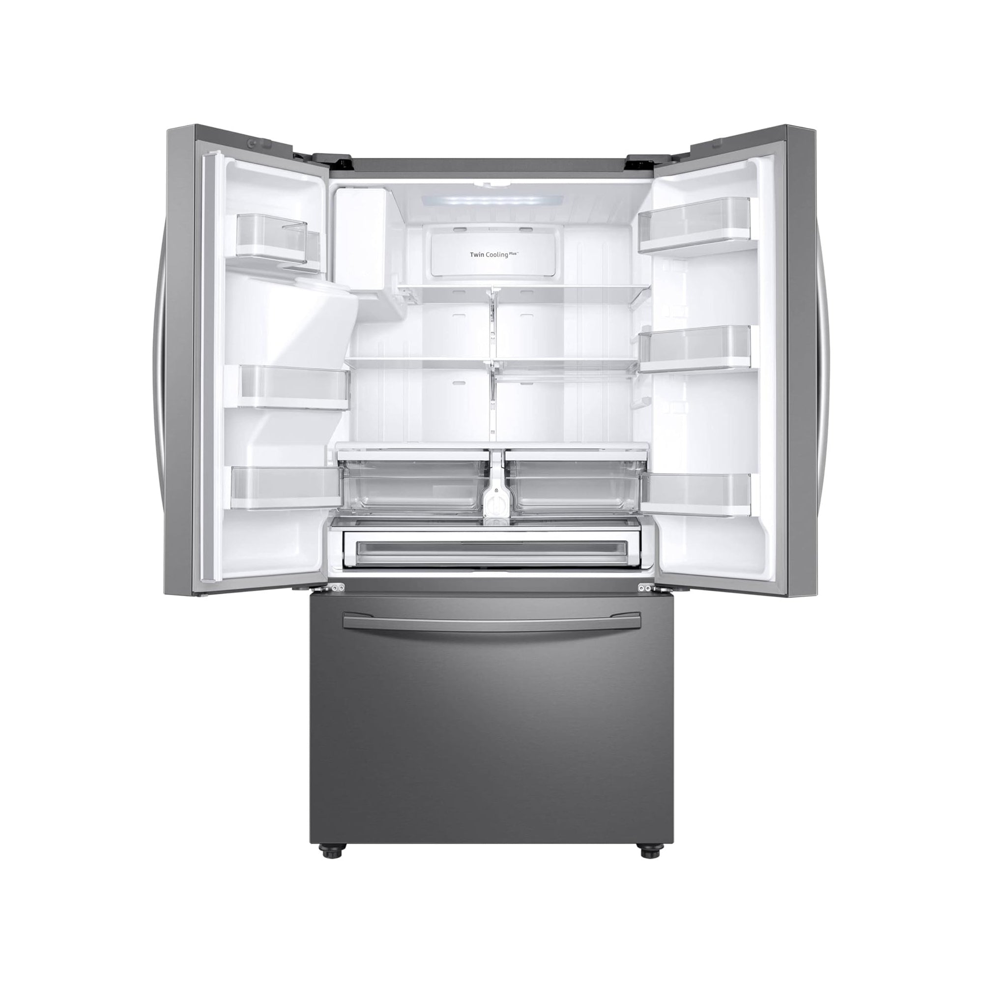 Samsung French Door Refrigerator 630L Twin Cooling Plus Water Ice Dispense No Frost RF23R62E3SR (silver)