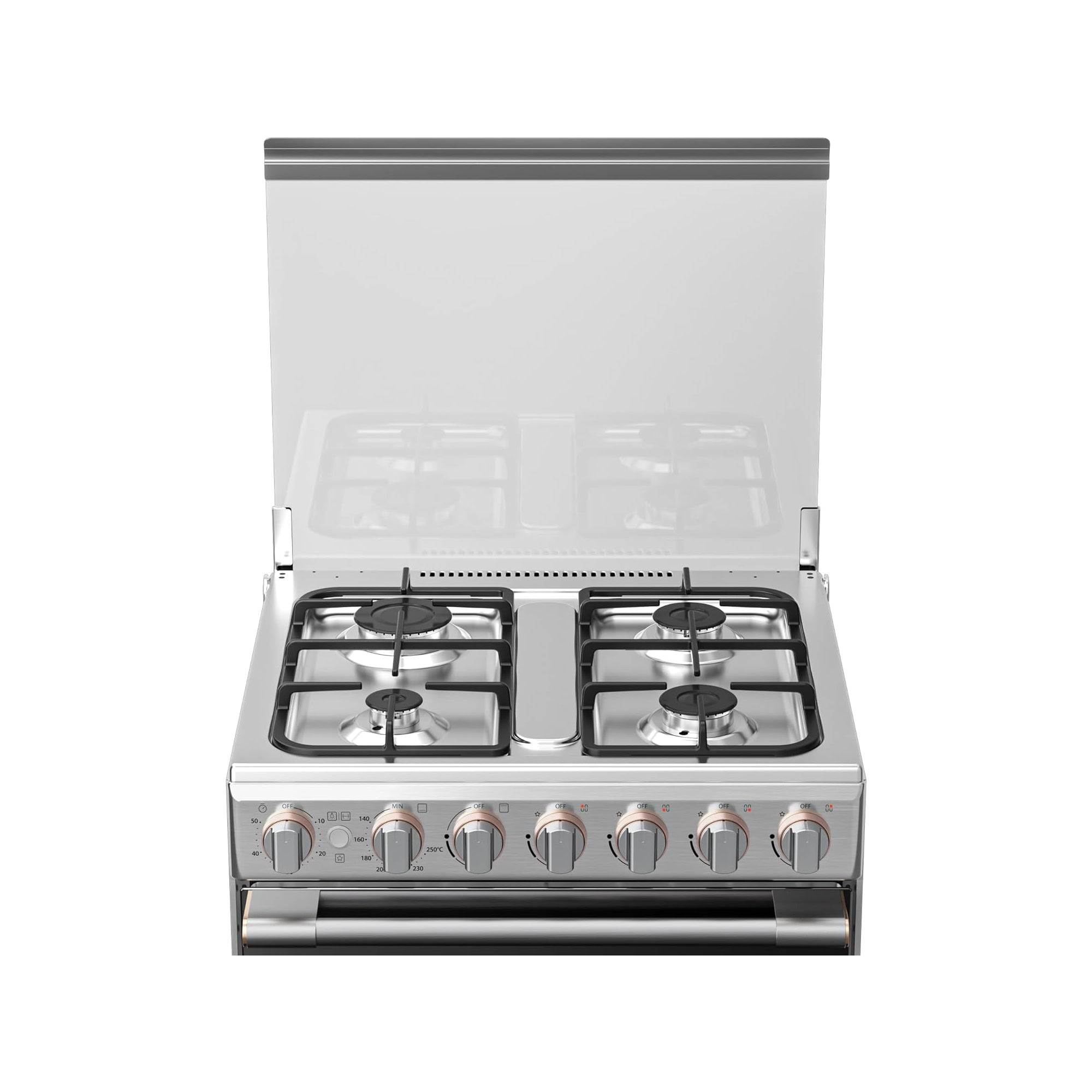 Toshiba Freestanding Gas Cooker 60x60cm 4 Burners Auto Ignition RB2-60G4GE (Stainless Steel)