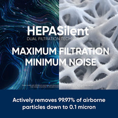 Blueair Air Purifier-Blue 3210 Cleans Upto 912sqft, 210 m³/h CADR, Air Quality Indicator, HEPASilent Technology Removes 99.97% Pollen, Dust, Mould, Bacteria, Viruses, VOCs, Odours-1+1 Years Warranty