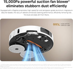 Xiaomi Robot Vacuum S40 Pro – 15,000Pa Suction, Dual-Extending Arms, LDS Navigation, Smart Carpet Detection, App Control (S20+ Upgraded)