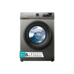 Hisense Front Load Washing Machine 8 kg – Inverter Motor 1200 RPM & 15 Wash Programs WFQP8012T