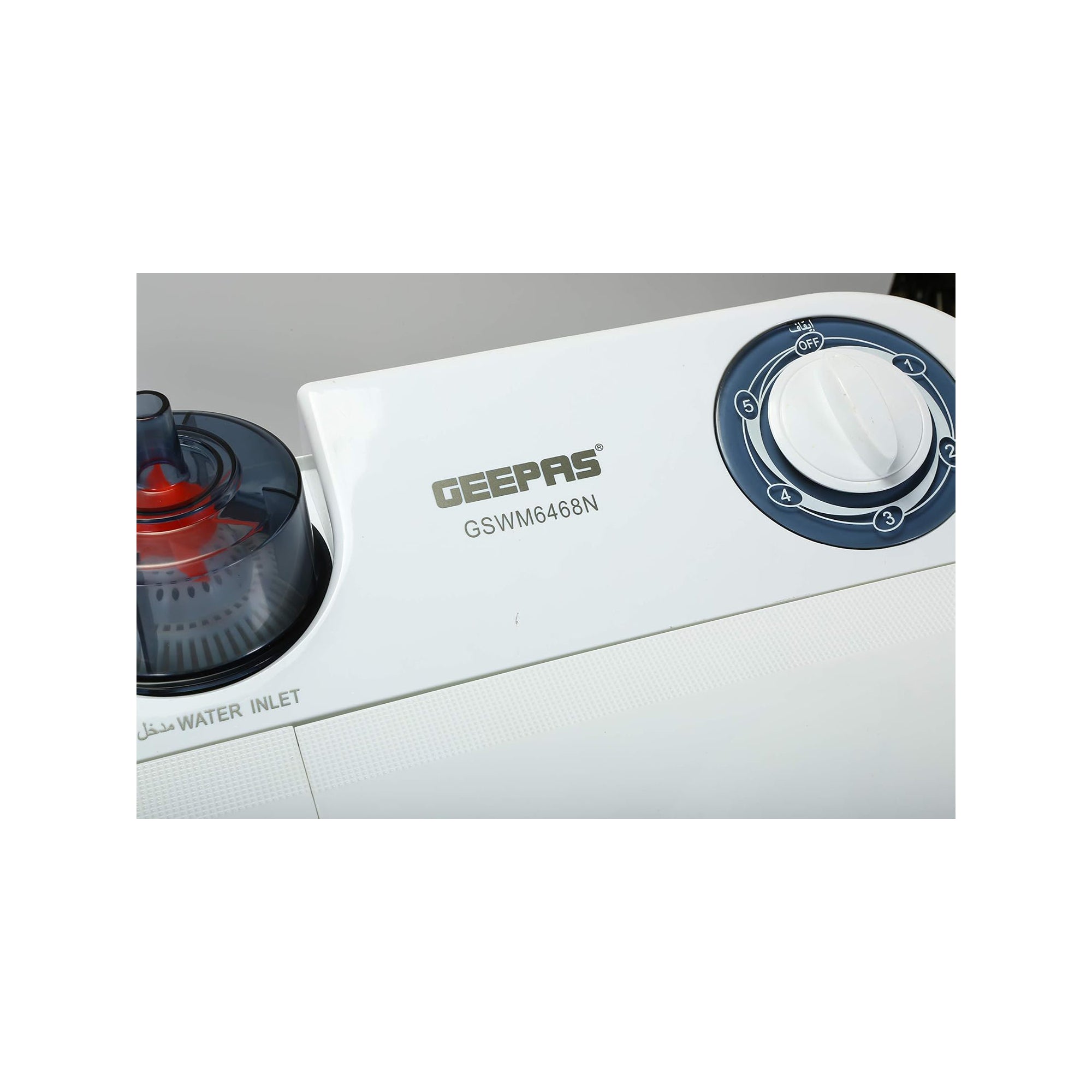 Geepas Twin Tub Washing Machine 7.2KG – Semi Automatic Ripple Pulsator Spin Dry GSWM6468