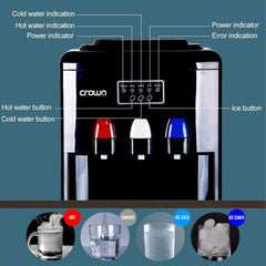 Crownline Top Load Water Dispenser – Ice Maker Hot & Cold 12kg/24h Ice Capacity WD-232 (Black)