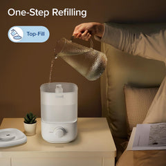 LEVOIT Humidifier for Bedroom, Ultra-Quiet 23dB, Easy to Fill & Clean, Cool Mist Air Humidifier for Home, Baby Nursery & Plants with 360° Rotation Nozzle, Auto Shut-off and Top Fill, Up to 25H