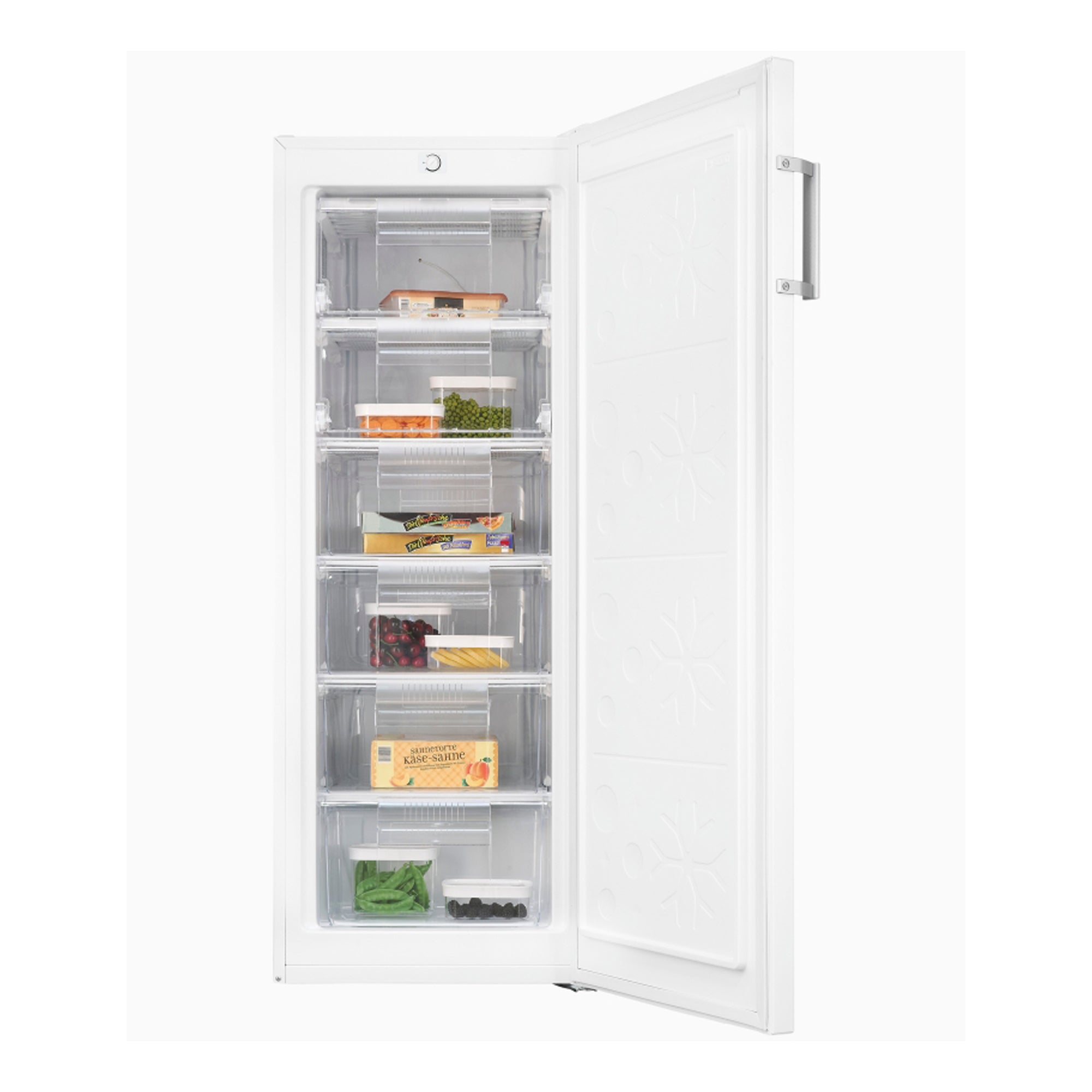 Exquisit Upright Freezer 177L 4-Star Freezing Manual Temperature Control Reversible Door GS230-H-050C (White)