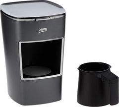 Beko BKK2300 Grey Turkish Coffee Machine Mini, 670 Watts, 1 Pot, 3 Cups Max, One Touch, Anti-Spill - Grey