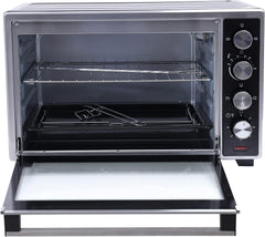Olsenmark Electric Oven with Rotisserie, 45L - Electric Oven 2000W - 100-250 Adjustable Temperature, 60 min Timer Function - Multiple Cooking Functions & Grill