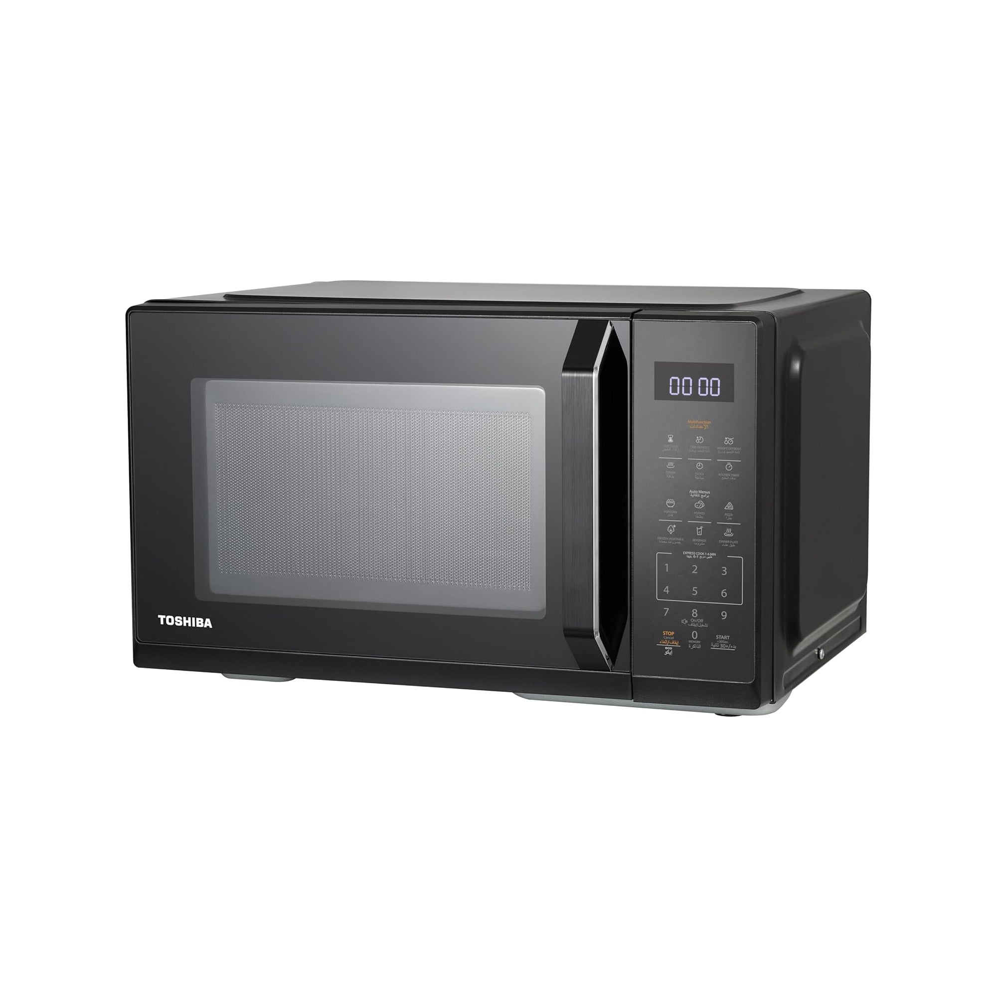 Toshiba 20 Liter Solo Microwave Oven – 800W 11 Power Levels Auto Menu Defrost Function MW3-EM20PE(BK)