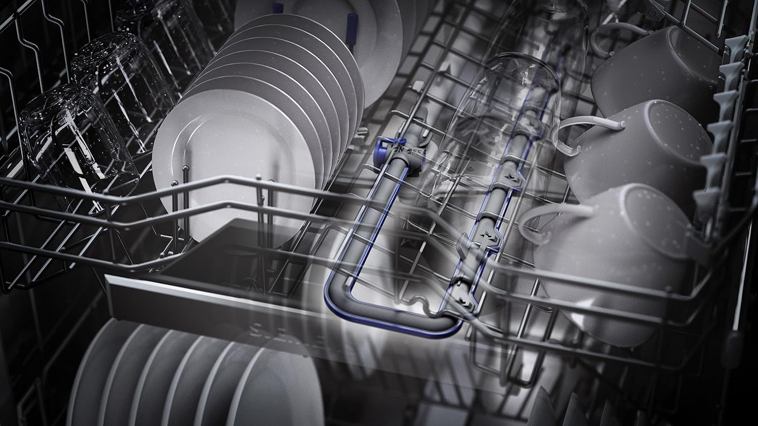 Siemens iQ500 60 cm Home Connect Freestanding Dishwasher With 14 Place Settings, German Engineered, White, SN25HW76MM
