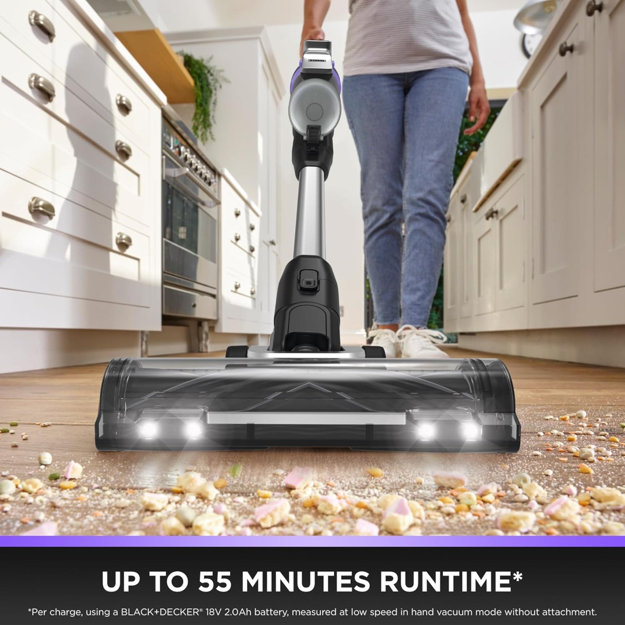 BLACK+DECKER PowerSeries Premier Cordless Stick Vacuum Cleaner 18V 72 Minutes Runtime Anti-Tangle Brush BSV520BRP-GB