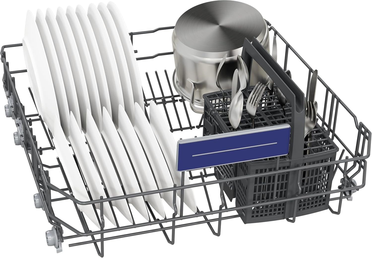 Siemens iQ500 60 cm Home Connect Freestanding Dishwasher With 14 Place Settings, German Engineered, White, SN25HW76MM