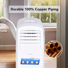 Super General 2 Ton Portable Air Conditioner SGP204T3, 3-in-1 AC-Dehumidifier-Fan, 20000 BTU, Low noise, 3 Fan speeds, No drip technology, Sleep Mode, 24 Hour Timer, 36.5(w)x56.8(D)x77.5(H) cm, White