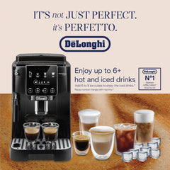 De'Longhi Magnifica Start Fully Automatic Espresso Machine  13 Grinder Settings Manual Milk Frother Twin Shot 5+ Beverages ECAM222.20.B