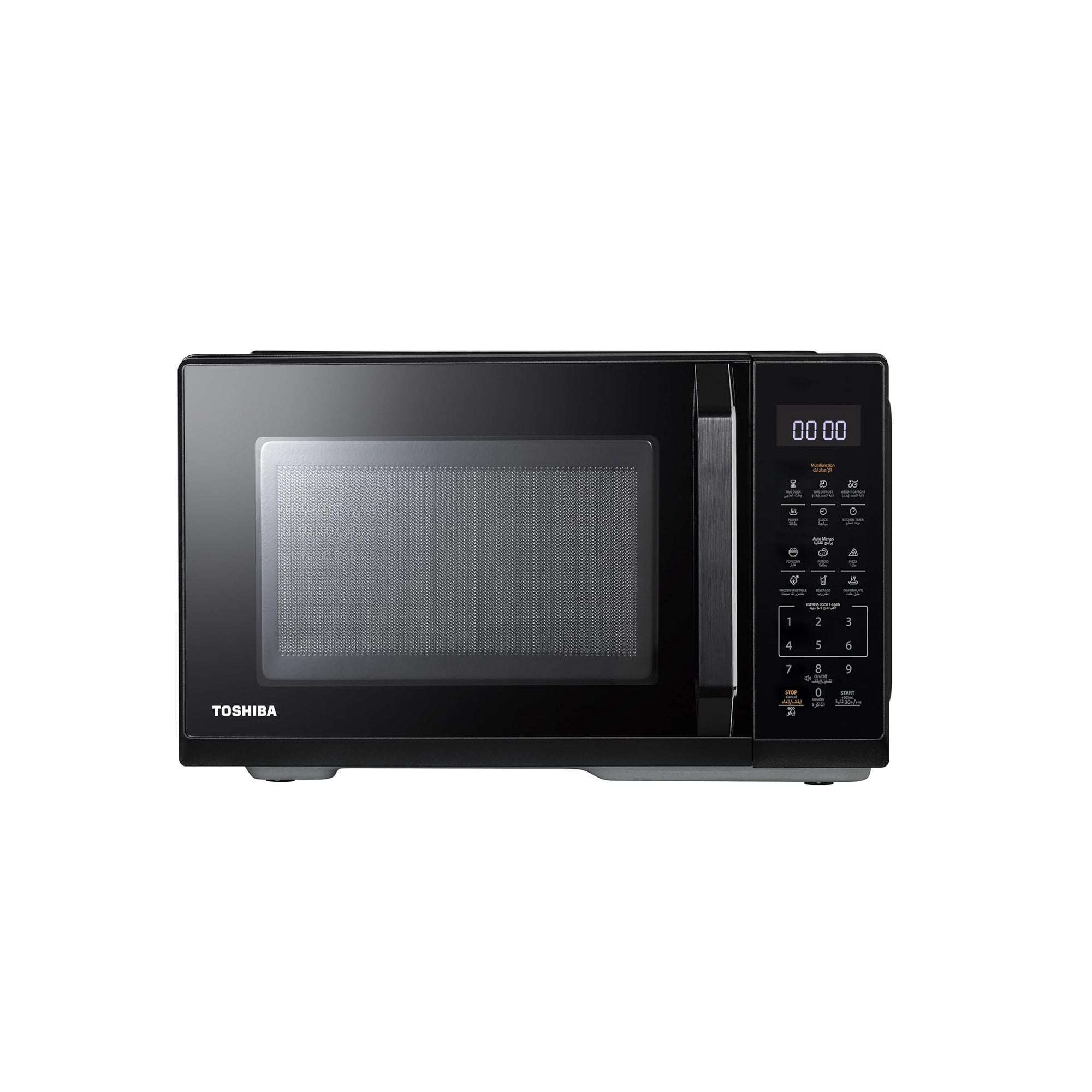 Toshiba 20 Liter Solo Microwave Oven – 800W 11 Power Levels Auto Menu Defrost Function MW3-EM20PE(BK)