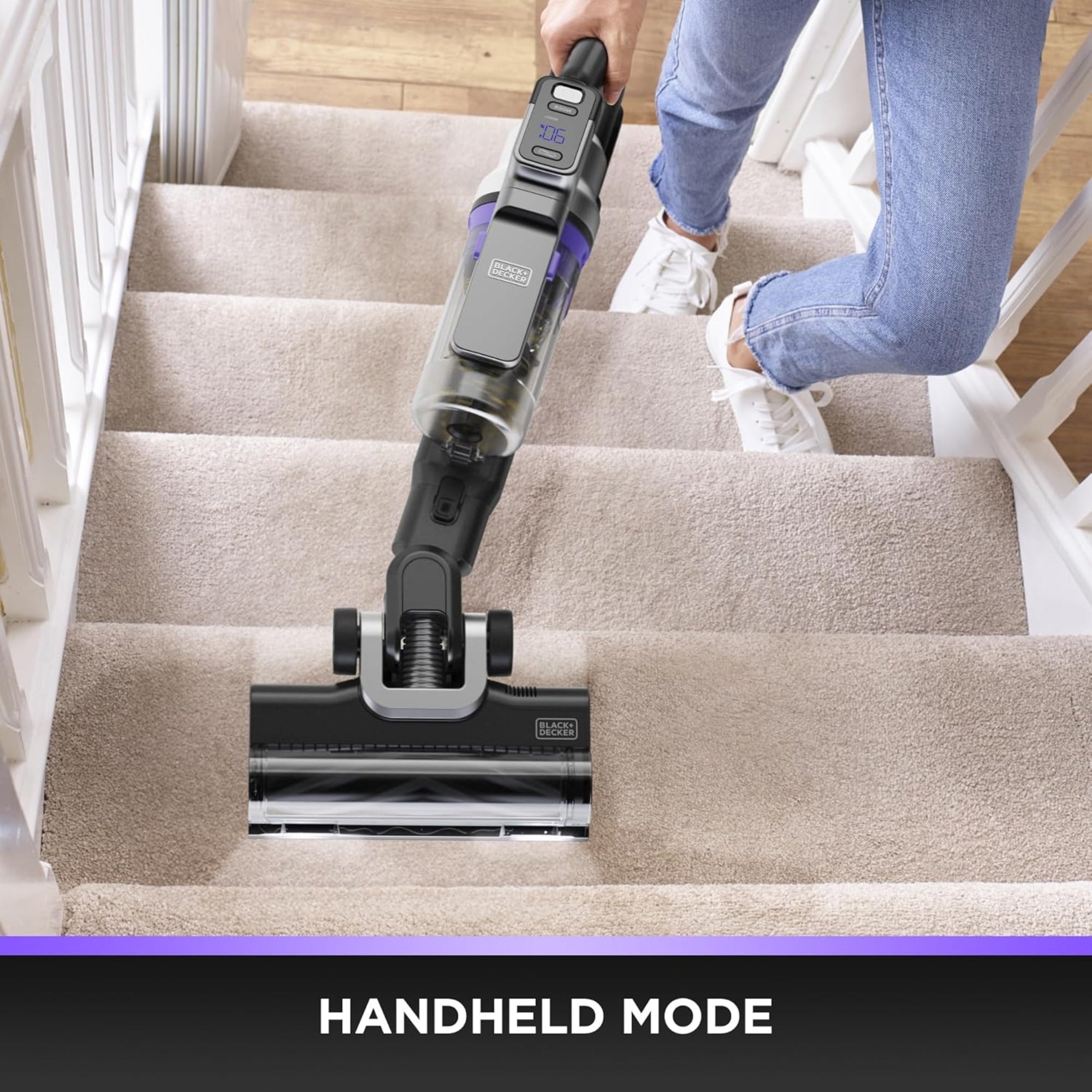 BLACK+DECKER PowerSeries Premier Cordless Stick Vacuum Cleaner 18V 72 Minutes Runtime Anti-Tangle Brush BSV520BRP-GB
