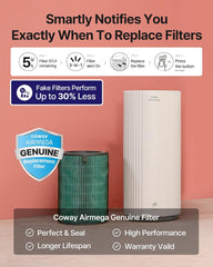COWAY Airmega 450 – True HEPA Purifier, AQI monitor, Large Home Bedroom up to 3,285 ft², Red Dot Design, HyperVortex airflow, Ultra Quiet, Removes 99.99% Allergens, Dust, Pet & Odours, 5Yr Warranty
