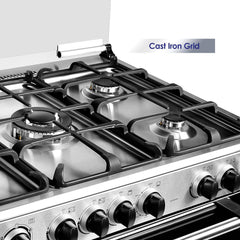Super General 90×60 cm Freestanding Gas Cooker with 5 Burners – Gas Oven Grill & Rotisserie SGC901FS