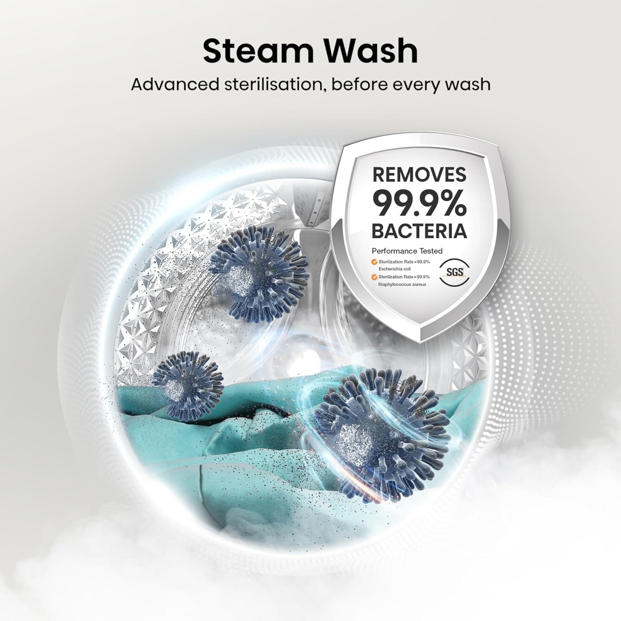 Hisense 10/6 kg Washer Dryer – 1400 RPM Inverter Motor Steam Refresh Smart WiFi WD3S1043BT