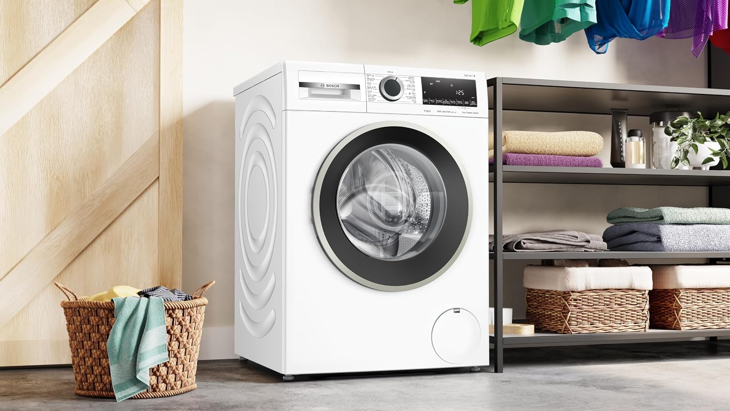 Bosch Front Load Washing Machine,  9kg, 1400RPM, Touch Control, White, German Engineering, WGA14400GC