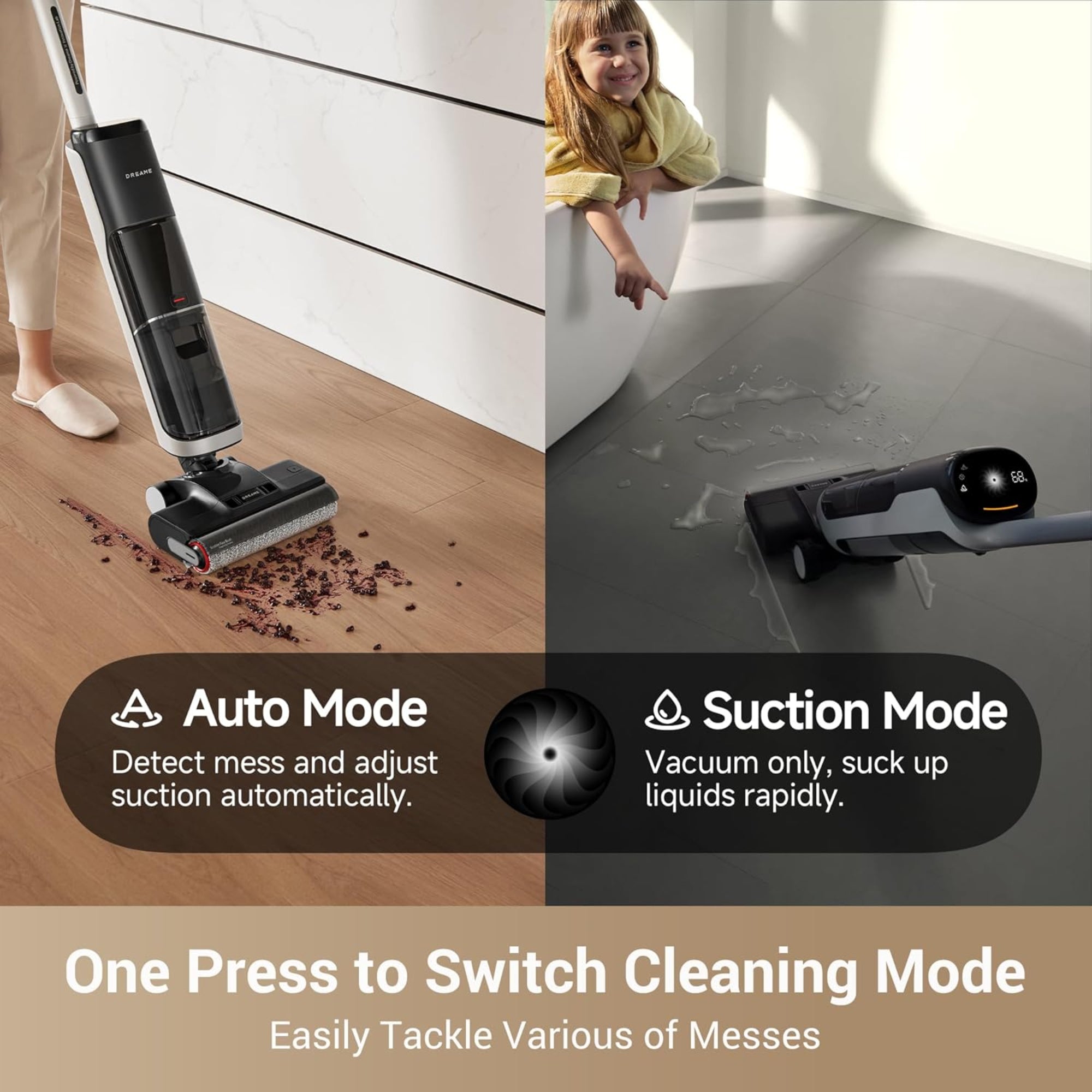 Dreame H14 Cordless Wet & Dry Vacuum Cleaner 180° Lie-Flat 18000Pa Hot Water Self-Cleaning Fast Hot Air Drying