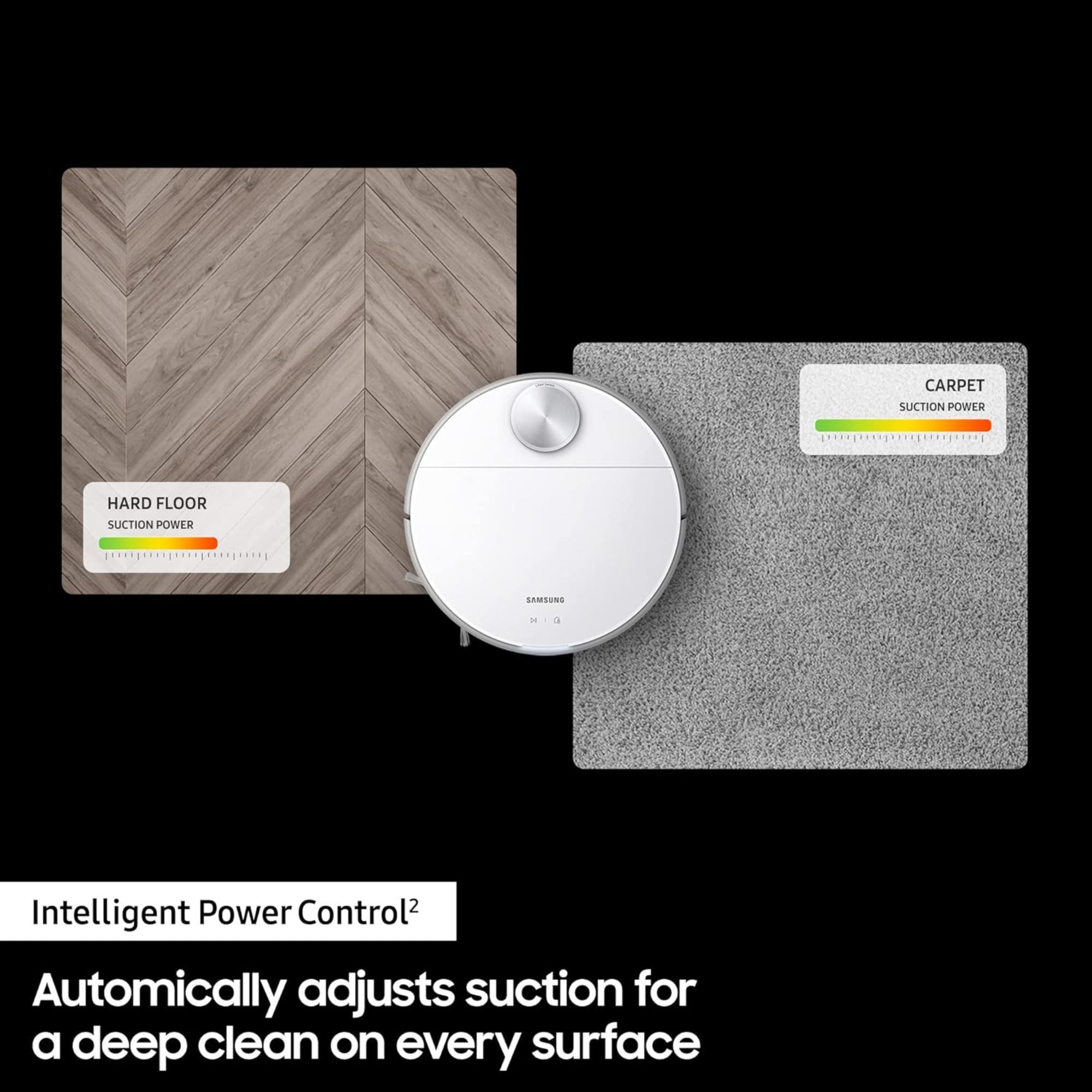 Samsung Jet Bot Robot Vacuum Cleaner – 60W Suction LiDAR Navigation Smart Control VR30T80313W (White)