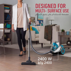 Hoover Power 7 Powerful Canister Vacuum Cleaner, 2400 Watt, 4L Large Capacity, HEPA Allergy Filter, Strong Suction, Ideal for Carpet, Hard Floors & Pet Hair – HC84-P7A-ME