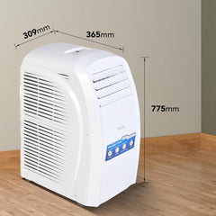 Super General 2 Ton Portable Air Conditioner SGP204T3, 3-in-1 AC-Dehumidifier-Fan, 20000 BTU, Low noise, 3 Fan speeds, No drip technology, Sleep Mode, 24 Hour Timer, 36.5(w)x56.8(D)x77.5(H) cm, White