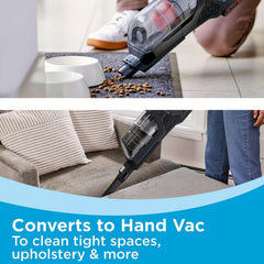 BLACK+DECKER POWERSERIES+ 18V MAX Cordless Stick Vacuum with LED Floor Lights, Lightweight, Removable Battery (BHFEA18D1)