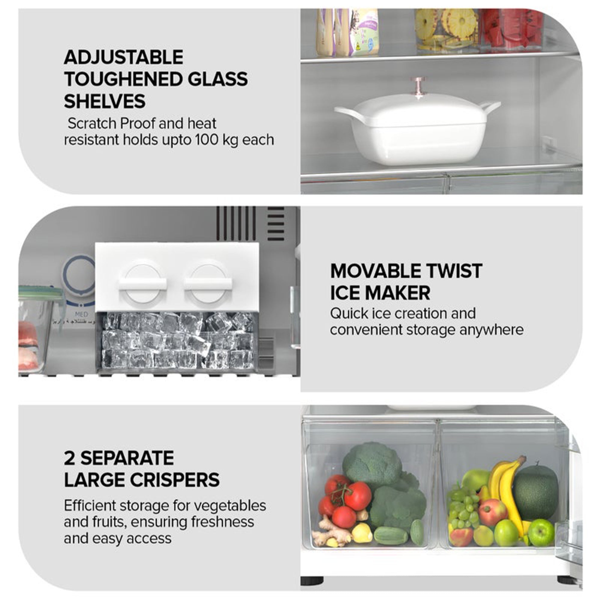Nikai 700L Double Door Top Mount Refrigerator No Frost Inverter Compressor Digital Display NRF701FSSINV